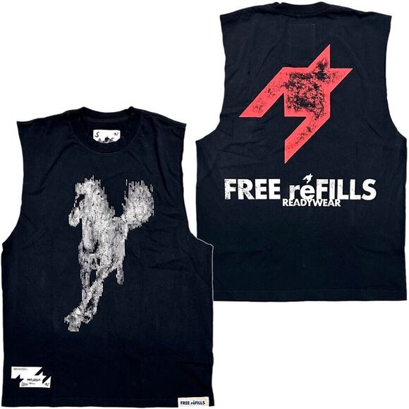 FREE reFILLS Readywear Men's Tank Top Stallion Cutoff Relaxed Fit Tee T-Shirt - Picture 1 of 5